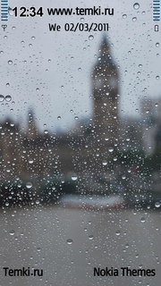 Дождливый Лондон для Nokia 5233