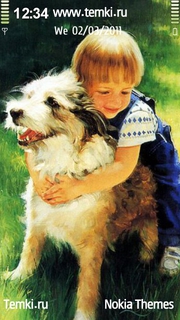 Мальчик с собакой для Nokia 5228
