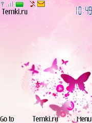 Скриншот №1 для темы Розовые бабочки