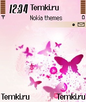 Розовые бабочки для Nokia N72